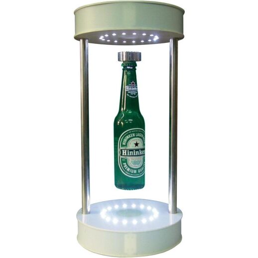 Schwebender Bierflaschenhalter mit Beleuchtung