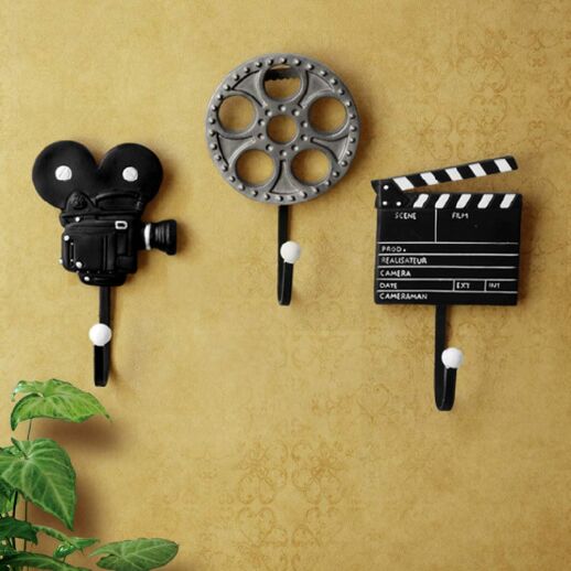 Vintage Film Ausrüstung Wandhaken Set