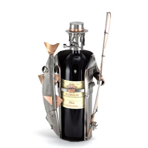 Weinflaschenhalter Angler