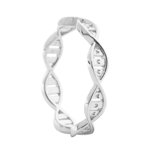DNS-Helix Ring aus Silber