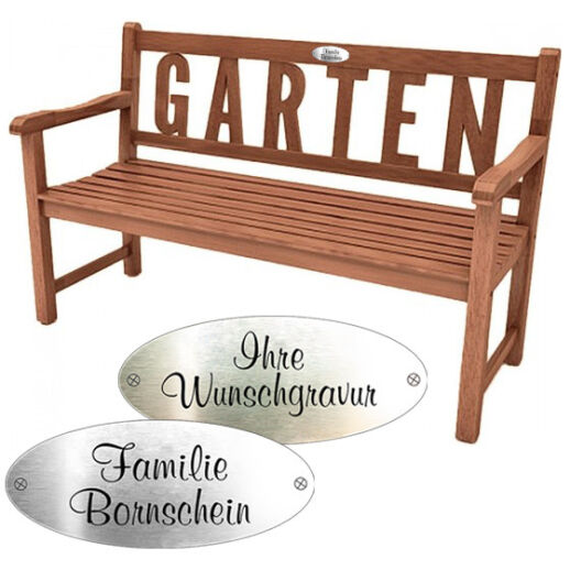 Gartenbank - Indio mit Wunschgravur