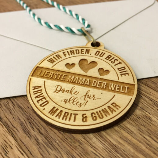 Holzmedaille 