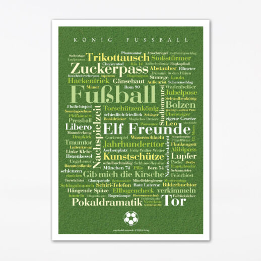 Poster König Fußball, 50 x 70 cm