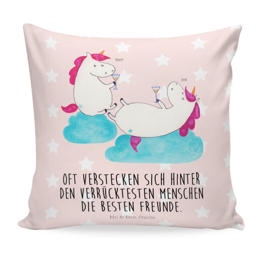 Einhorn Kissen 40x40 mit Soft-Feel Kissenbezug - verschiedene Motive