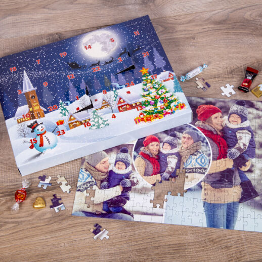 Fotopuzzle Adventskalender mit 200 Teilen und Deinem Wunschfoto