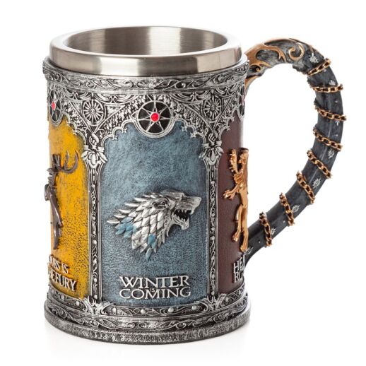Game of Thrones Bierkrug mit den Wappen der fünf Häuser