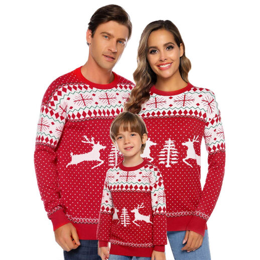 Klassischer Weihnachtspullover für Kinder und Erwachsene