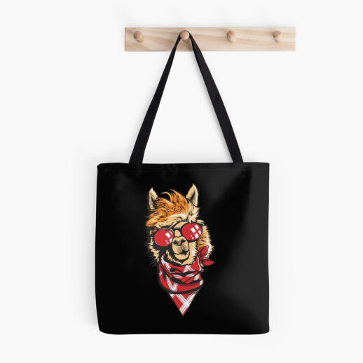 Llama mit Bandana Stofftasche