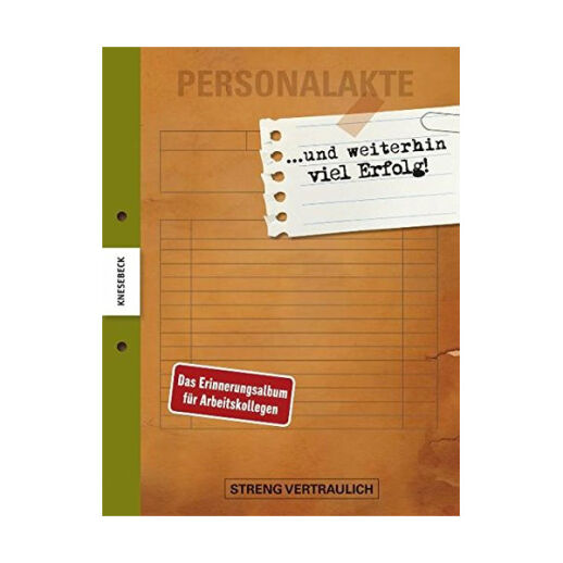 Personalakte: Ein Erinnerungsalbum für Arbeitskollegen