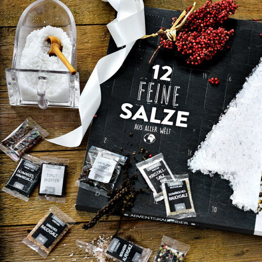 Gourmet Adventskalender mit Salz und Pfeffer Raritäten aus aller Welt