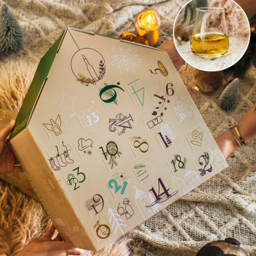 Premium Whisky Adventskalender mit 24 kleinen Flaschen