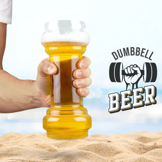 Bierglas Hantel: Stämmen, trinken und von vorne