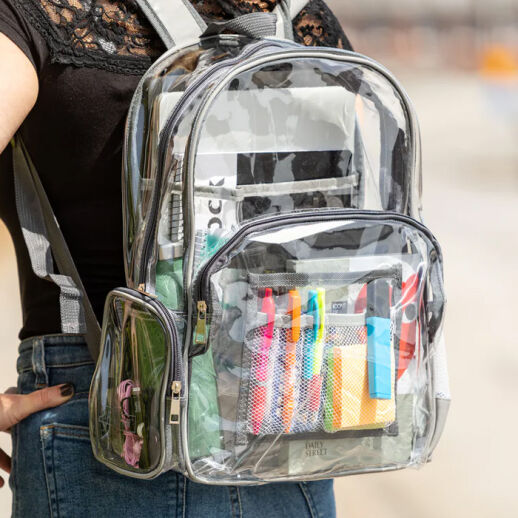 Durchsichtiger Rucksack für selbstbewusste Persönlichkeiten