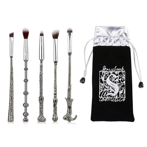 5 tlg. Make-up-Pinsel-Set im Zauberstab-Design mit Tasche