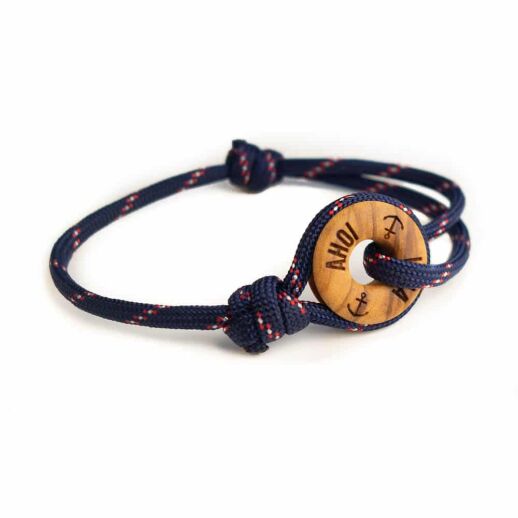Edles Olivenholz-Armband - auf Wunsch mit persönlicher Gravur