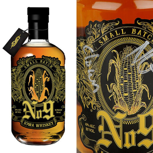 Handsigniertes No. 9 Iowa Slipknot Whiskey Bundle