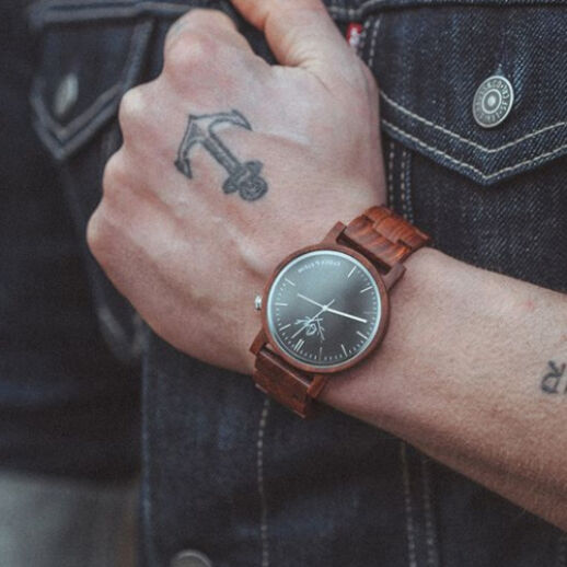 Handgemachte Armbanduhren aus Holz - verschiedene Designs für Herren