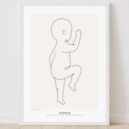Personalisiertes Baby Poster im Maßstab 1:1
