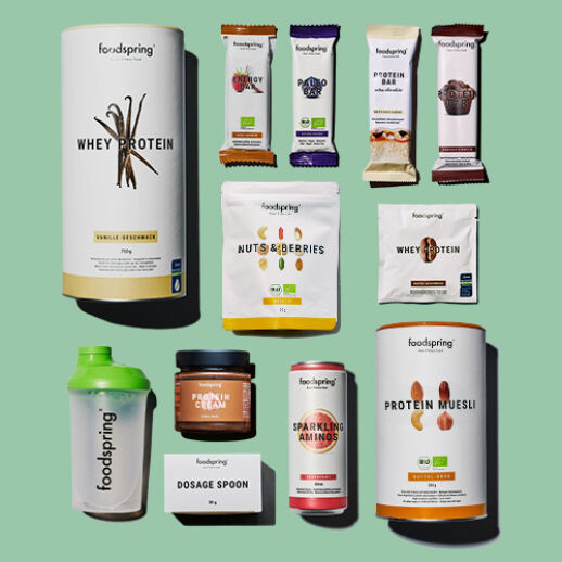Fitness Food Bestseller von foodspring in der günstigen Probier Box
