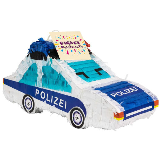 Polizei Auto Piñata zum Befüllen mit Süßigkeiten und anderen Kleinigkeiten