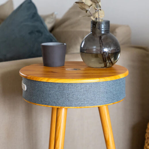Bluetooth Lautsprechertisch mit Wireless Charger
