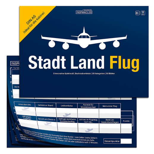 Stadt Land Flug Spiel für Piloten, Flugbegleiter und Vielflieger