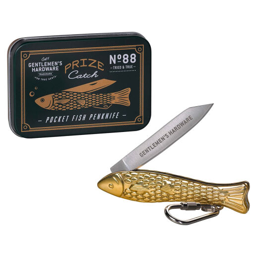 Gentlemen`s Hardware Taschenmesser mit Griff in fischförmigem Design