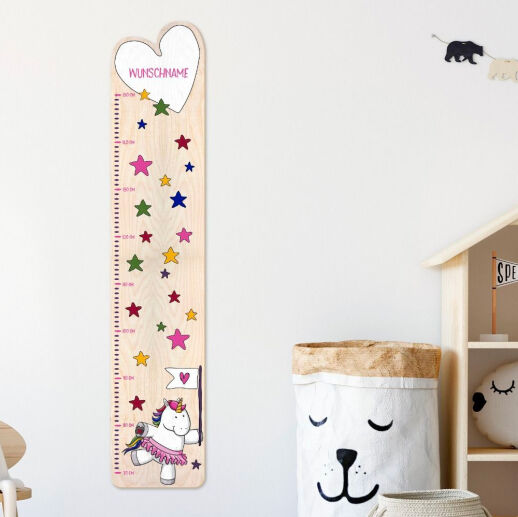 Personalisierte Holz-Messlatte für Kinder