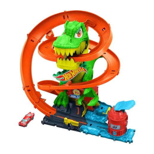 Hot Wheels City T-Rex-Feuerschlacht inkl. Feuerwehrauto
