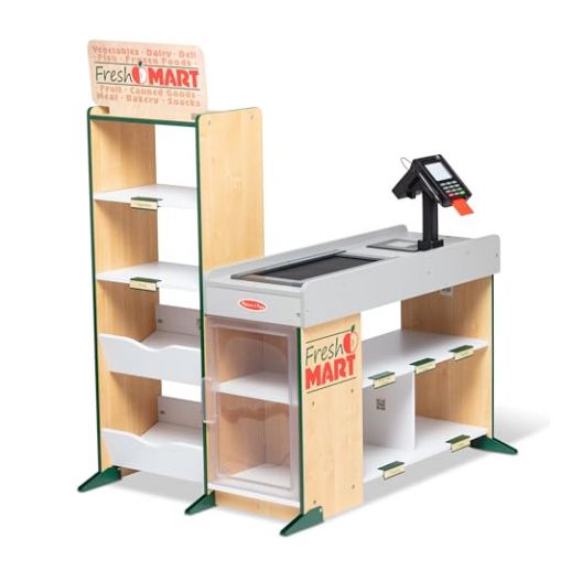 Melissa & Doug Kaufladen aus Holz mit Förderband, Scanner, Kartenzahlung und Soundeffekten