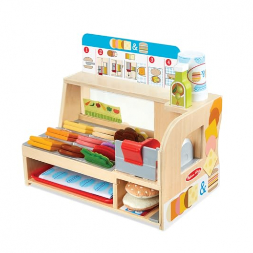 Melissa & Doug Sandwich-Shop aus Holz und Filz mit 52 Teilen