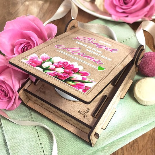 Candle in the Box - Geschenkbox mit Kerze für Mama