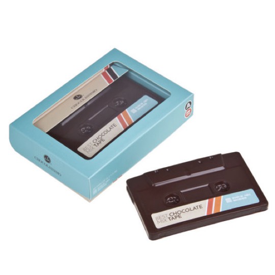 ChocoKassette aus Zartbitter Schokolade