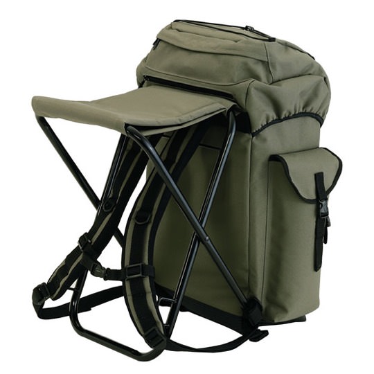 Praktischer Rucksack mit integriertem Klapphocker