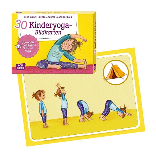 30 Kinderyoga-Bildkarten: Übungen und Reime für kleine Yogis