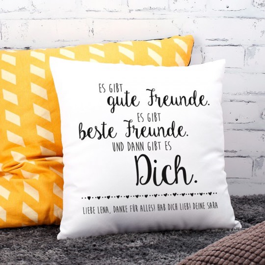 Kissen für die beste Freundin mit Wunschtext fancy gifts