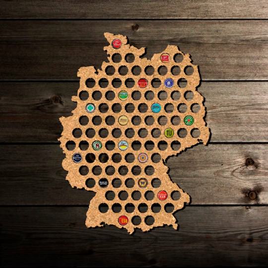 Deutschland Karte zum Sammeln von Kronkorken
