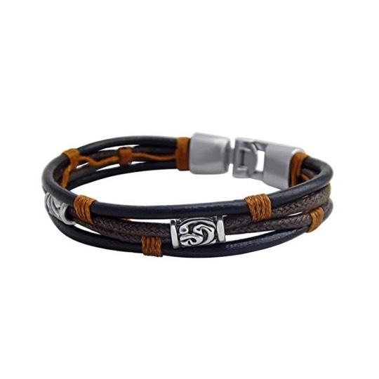 Lässiges Surfer-Armband aus echtem Leder