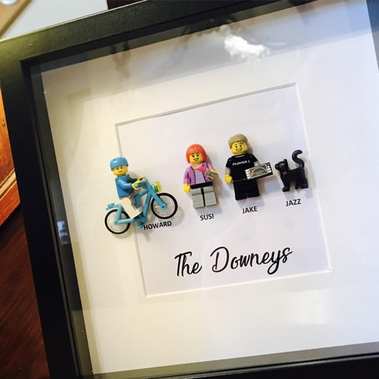 Personalisiertes Familien Portrait aus echten LEGO Figuren