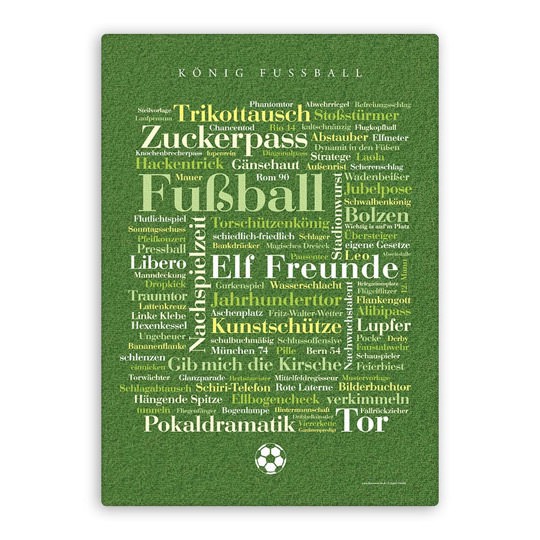 Leinwand Fussball Worter Keilrahmen 50x70 Cm Fancy Gifts