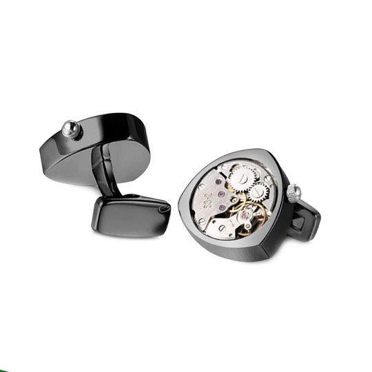 Manschettenknöpfe im Stil einer Steampunk Uhr