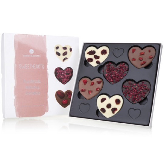 6 Sweethearts aus Vollmilchschokolade