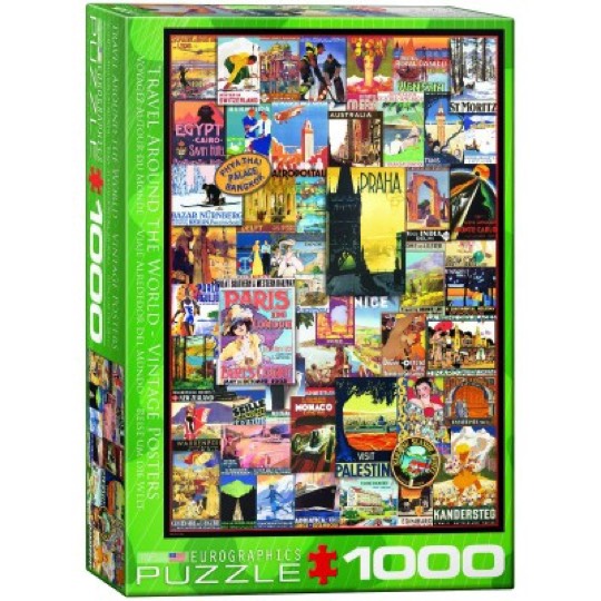 Travel around the World - Vintage Poster Puzzle
