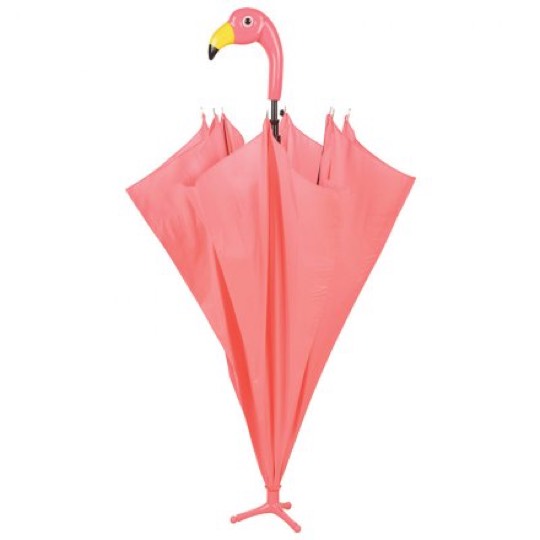 Trendiger Regenschirm im Flamingo-Look