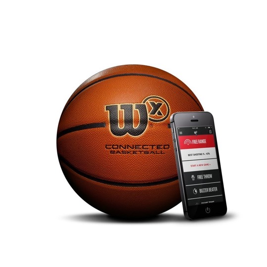 Wilson Basketball mit Sensor zur Trainingsaufzeichnung per App