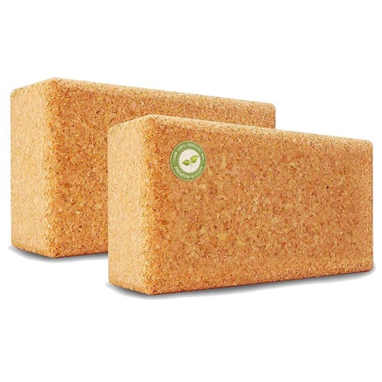 2 tlg. Yoga Block Set aus Kork