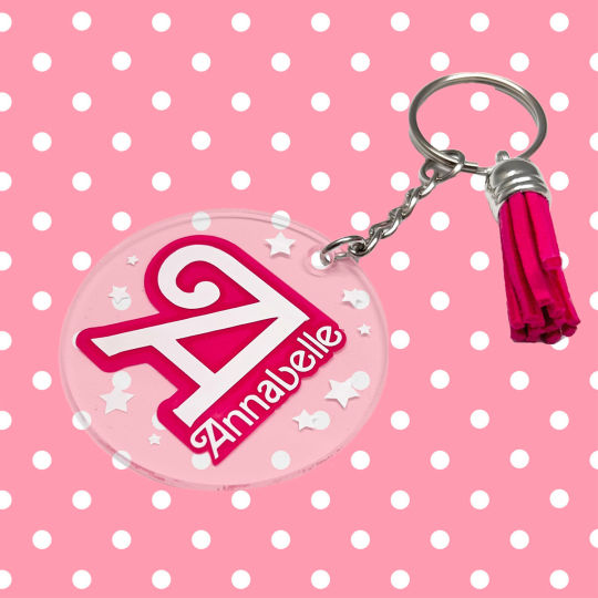 Personalisierter Barbie Style Schlüsselanhänger