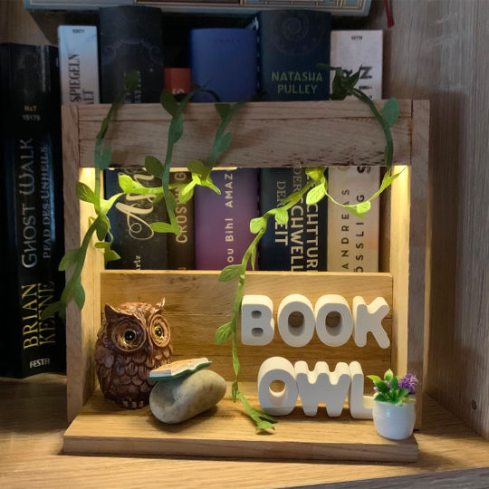 Beleuchtete Bücherregal Deko 
