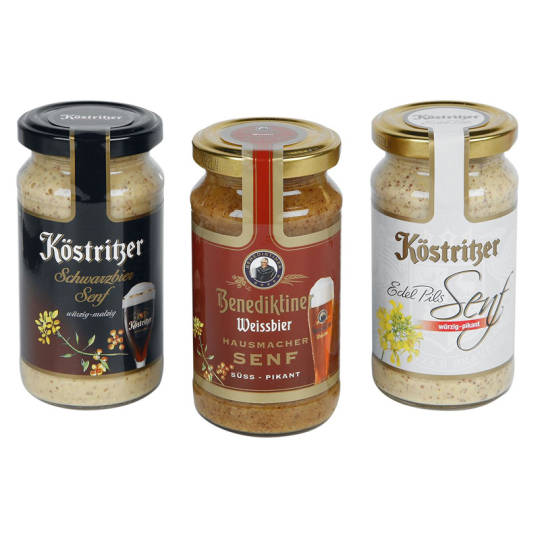 3-tlg. Bier Senf Geschenkset