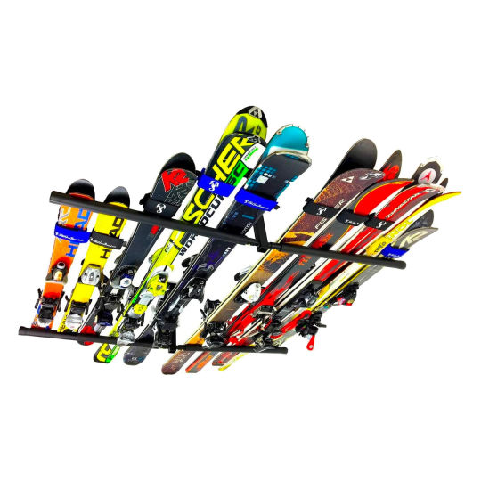 Praktische Deckenhalterung für Skier und Snowboards
